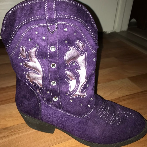 kids purple cowboy boots